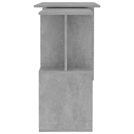 Skrivbord hörn betonggrå 200x50x76 cm konstruerat trä