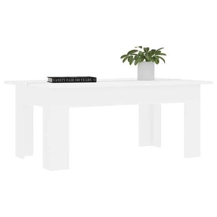 Soffbord vit 100x60x42 cm konstruerat trä