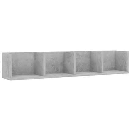 CD-hylla betonggrå 100x18x18 cm konstruerat trä