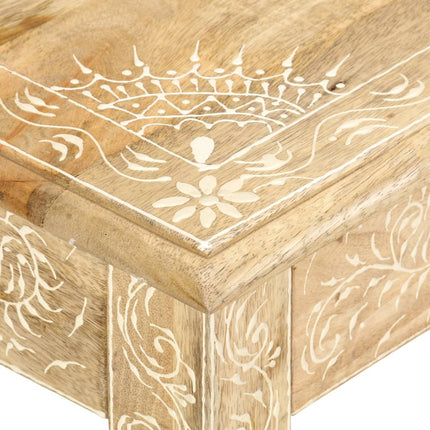 Soffbord 110x50x45 cm mandmålat massivt mangoträ