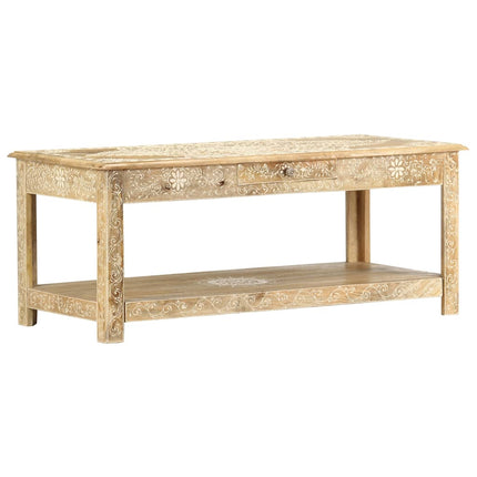 Soffbord 110x50x45 cm mandmålat massivt mangoträ