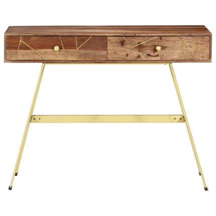 Skrivbord med lådor 100x55x75 cm massivt sheshamträ