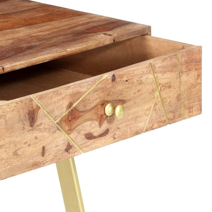 Skrivbord med lådor 100x55x75 cm massivt sheshamträ