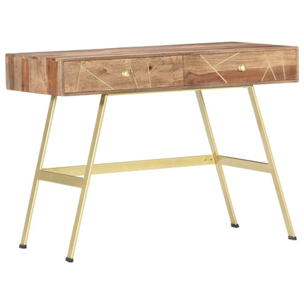 Skrivbord med lådor 100x55x75 cm massivt sheshamträ