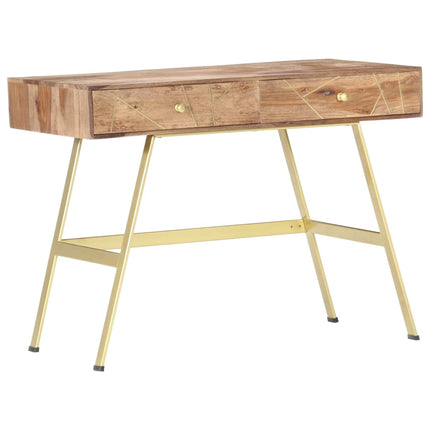 Skrivbord med lådor 100x55x75 cm massivt sheshamträ