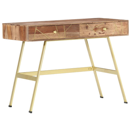 Skrivbord med lådor 100x55x75 cm massivt sheshamträ