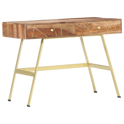 Skrivbord med lådor 100x55x75 cm massivt sheshamträ