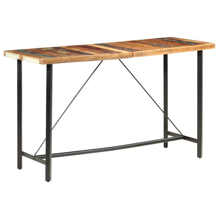 Barbord 180x70x107 cm massivt återvunnet trä