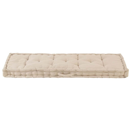 Dyna till pallsoffa bomull 120x40x7 cm beige