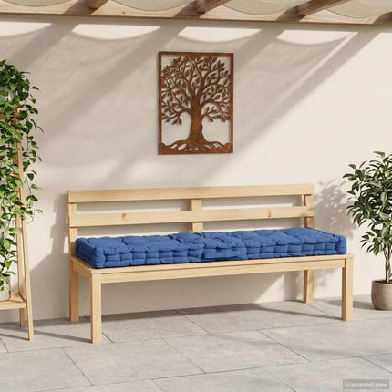 Dyna till pallsoffa bomull 120x40x7 cm ljusblå