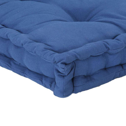 Dyna till pallsoffa bomull 120x40x7 cm ljusblå