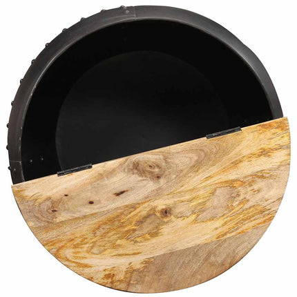 Soffbord runt 53x43 cm massivt mangoträ