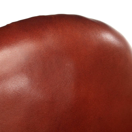 Fåtölj brun 77x65x79 cm äkta läder