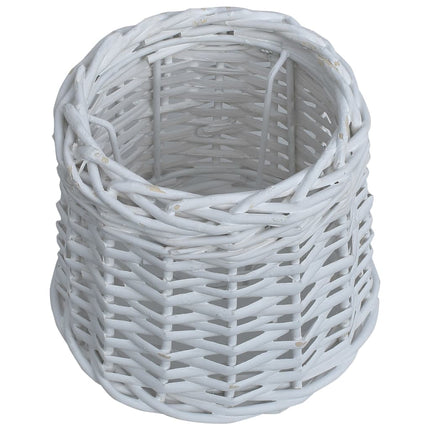 Lampskärm korg 25x17 cm vit