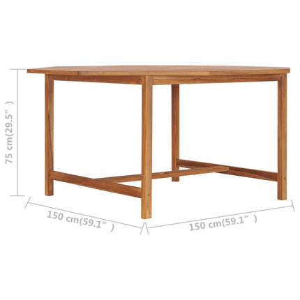 Trädgårdsbord 150x150x75 cm massiv teak