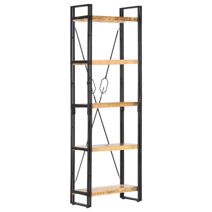 Bokhylla med 5 hyllor 60x30x180 cm massivt mangoträ