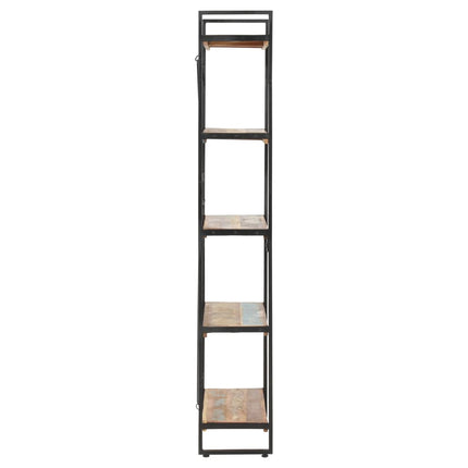 Bokhylla med 5 hyllor 90x30x180 cm massivt återvunnet trä