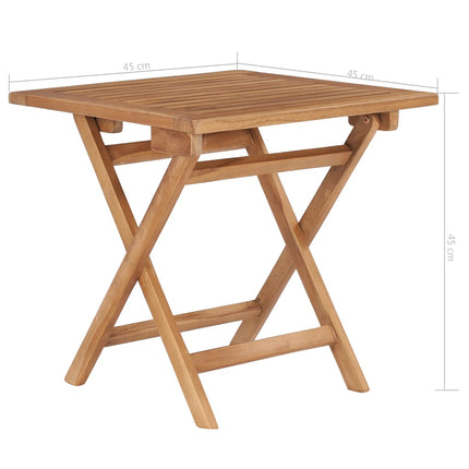 Hopfällbart trädgårdsbord 45x45x45 cm massiv teak