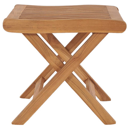 Hopfällbar fotpall 46,5x49x41,5 cm massiv teak