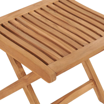 Hopfällbar fotpall 46,5x49x41,5 cm massiv teak