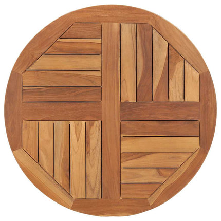 Bordsskiva i massiv teak rund 2,5 cm 70 cm