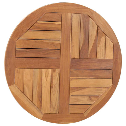 Bordsskiva i massiv teak rund 2,5 cm 70 cm