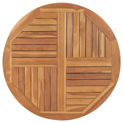 Bordsskiva i massiv teak rund 2,5 cm 90 cm