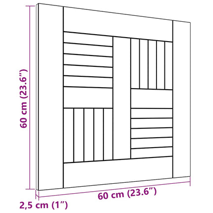 Bordsskiva massiv teak 60x60x2,5 cm