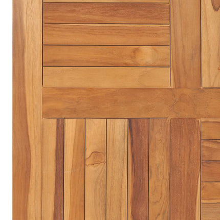 Bordsskiva massiv teak fyrkantig 80x80x2,5 cm