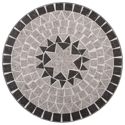 Mosaikbord 3 st keramik grå