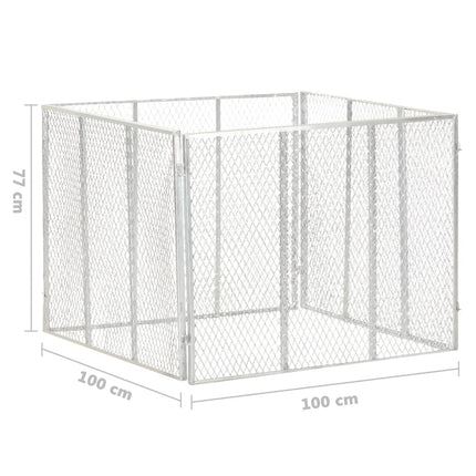 Kompost 100x100x77 cm galvaniserat järn
