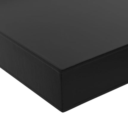 Svävande vägghyllor 2 st svart 60x20x3,8 cm