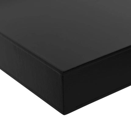 Svävande vägghyllor 2 st svart 100x20x3,8 cm