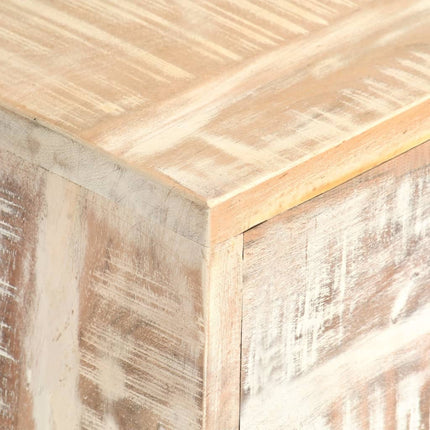 TV-bänk vit 140x30x45 cm massivt akaciaträ
