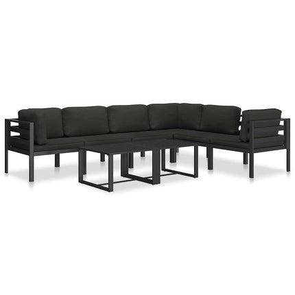 Mittensits till modulsoffa med dynor aluminium antracit