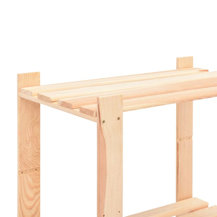 Förvaringshylla 3 hyllor 5 st 80x38x90 cm massiv furu 150 kg