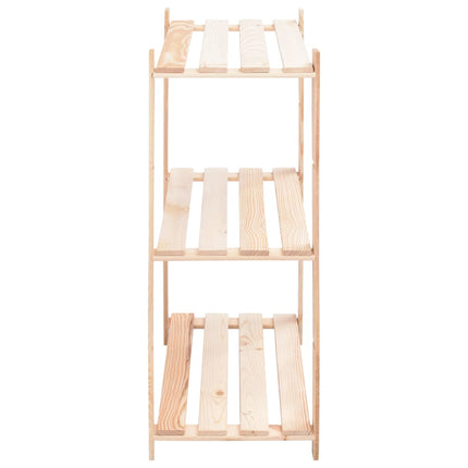 Förvaringshylla 3 hyllor 10 st 80x38x90 cm massiv furu 150 kg