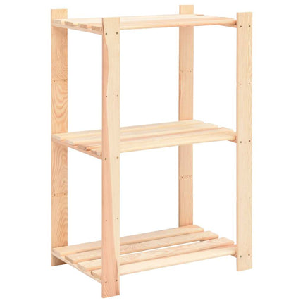 Förvaringshylla 3 hyllor 2 st 60x38x90 cm massiv furu 150 kg