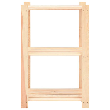 Förvaringshylla 3 hyllor 2 st 60x38x90 cm massiv furu 150 kg