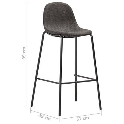 Bargrupp 3 delar tyg mörkgrå