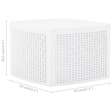 Sidobord vit 54x54x36,5 cm plast