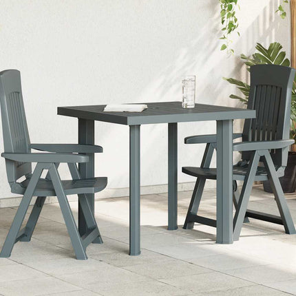 Trädgårdsbord grön 80x75x72 cm plast