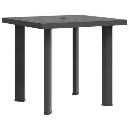 Trädgårdsbord antracit 80x75x72 cm plast