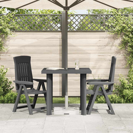 Trädgårdsbord antracit 80x75x72 cm plast