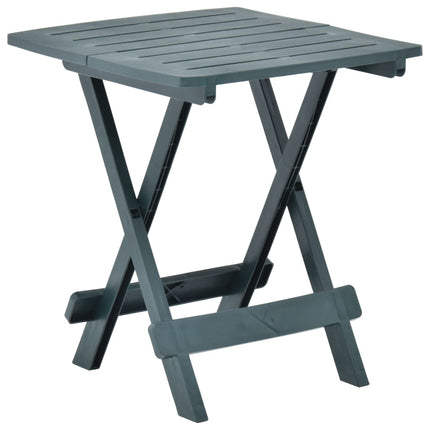 Hopfällbart trädgårdsbord grön 45x43x50 cm plast