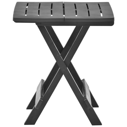 Hopfällbart trädgårdsbord antracit 45x43x50 cm plast