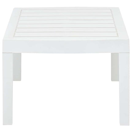 Trädgårdsbord vit 78x55x38 cm plast