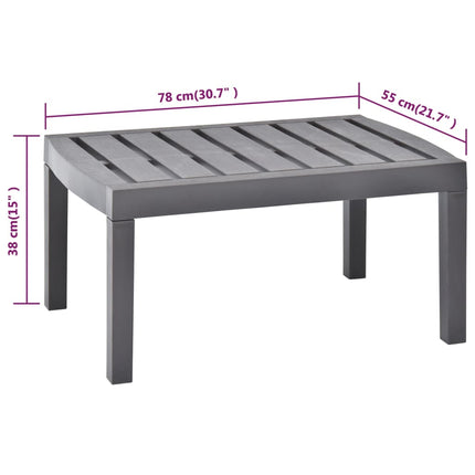 Trädgårdsbord mocka 78x55x38 cm plast