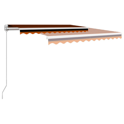 Markis manuellt infällbar 300x250 cm orange och brun