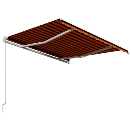 Markis manuellt infällbar 300x250 cm orange och brun